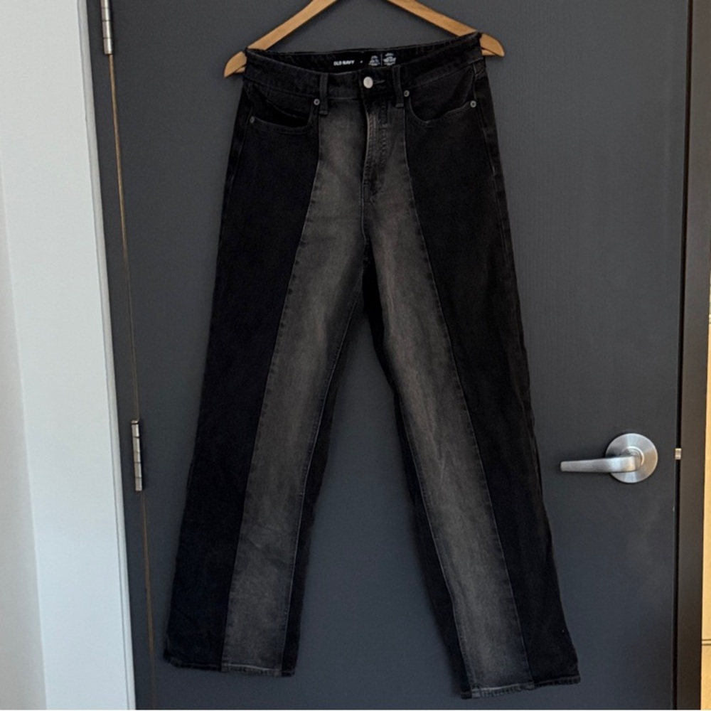 Old Navy Charcoal and Light Gray Jeans